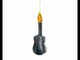 Rocking' Glittered Guitar Blown Glass Christmas Ornament