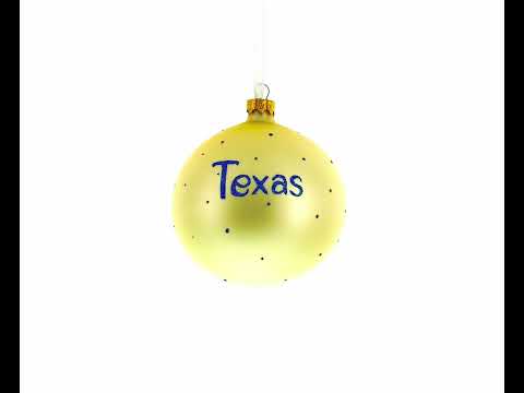 Weihnachtskugel aus Glas mit Motiv des US-Bundesstaates Texas, 10 cm (4 Zoll)