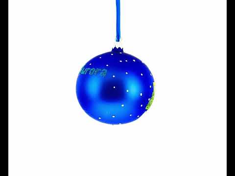 Aurora, Colorado Glaskugel-Weihnachtsschmuck 4 Zoll