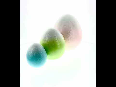 Set of 3 Gradient Jumbo Easter Eggs With Pastel Finish 8 Inches Tall