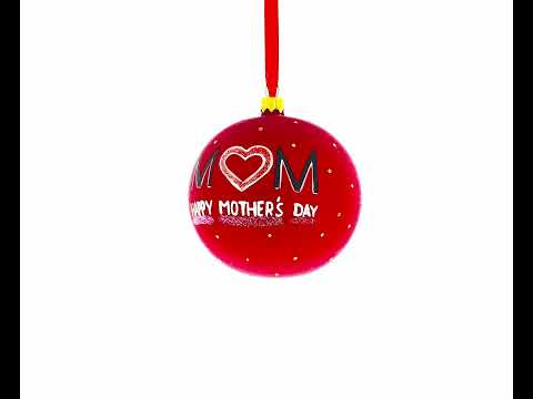 Adorno navideño de bola de cristal para el Día de la Madre de 4 pulgadas