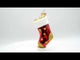 Shiny Polka Dot Decorated Stocking Glass Christmas Ornament