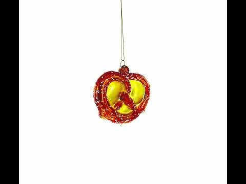 Verdrehter Brezel-Weihnachtsschmuck aus Glas
