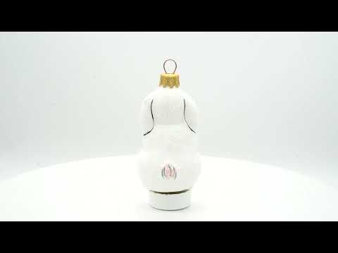 Bunny with Letter Glass Ornaments