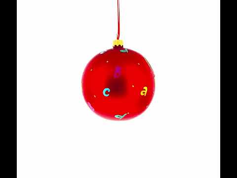 Weihnachtskugel aus Glas mit dem Motiv „Schulanfang“, 10 cm (4 Zoll)