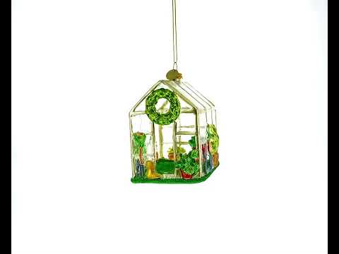 Greenhouse Glass Christmas Ornament