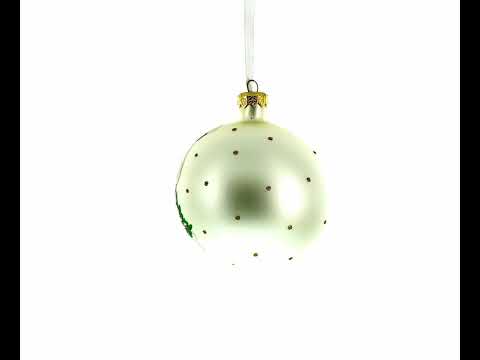 Adorno navideño conmemorativo de bola de cristal de 4 pulgadas para inauguración de la casa