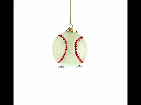 Weihnachtsschmuck aus Glas: Baseballspieler aus Glas