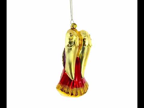 Praying Angel Glass Christmas Ornament