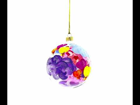 Adorno navideño de bola de cristal para bebé, de 4 pulgadas, con forma de niña durmiendo sobre nubes esponjosas