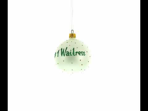 Kellnerin-Weihnachtskugel aus Glas, 8,25 cm