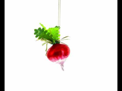 Vibrant Radish Glass Christmas Ornament