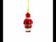 Martial Arts Wrestler in Red Costume Glass Christmas Ornament