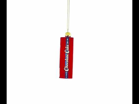 Adorno navideño de cristal con mezcla para pastel de chocolate