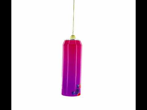 Hard Seltzer Can Blown Glass Christmas Ornament