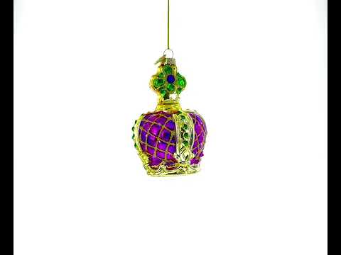 Royal Crown Regal Glass Christmas Ornament