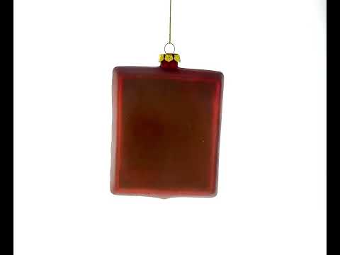 Mona Lisa Sheep Glass Christmas Ornament