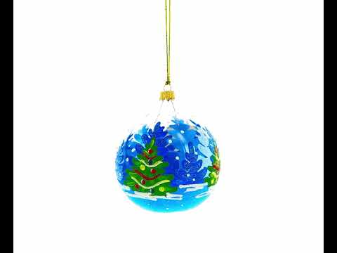 Niedliche goldene Welpen-Weihnachtskugel aus Glas, 8,25 cm