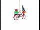 Festive Bicycle Ornament with Holiday Tree and Gifts Christmas Ornament