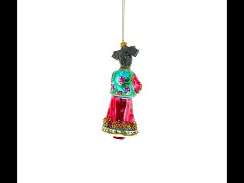 Chinese Empress Glass Christmas Ornament