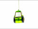 Rustic Green Tractor Blown Glass Christmas Ornament