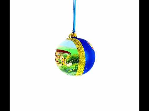 Alhambra, Granada, Spanien, Glaskugel-Weihnachtsschmuck, 10 cm