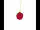 Glittered Red Apple Glass Christmas Ornament