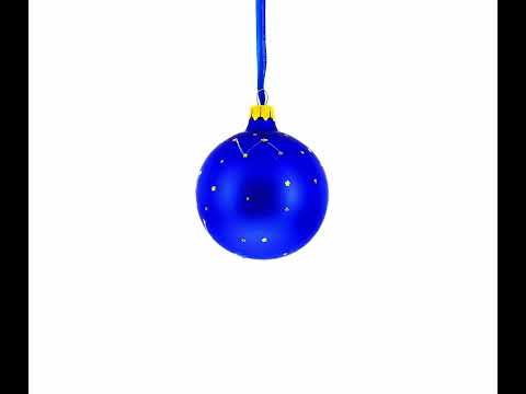 Adorno navideño de bola de cristal con el signo del horóscopo Capricornio, 3,25 pulgadas