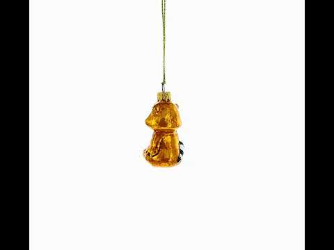 Tiger Cub Glass Christmas Ornament