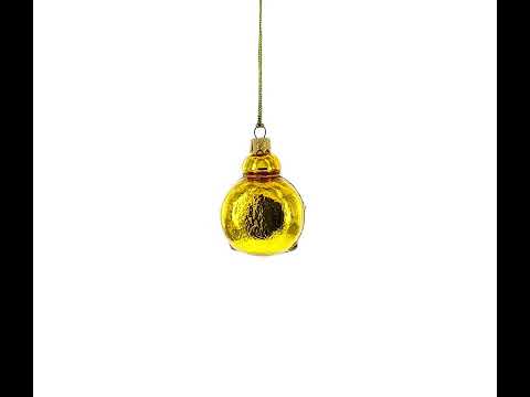 Vintage Wecker aus Glas, Weihnachtsschmuck