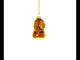 Puppy with Heart on Collar Glass Christmas Ornament