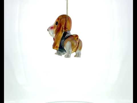 Spaniel Glass Christmas Ornament