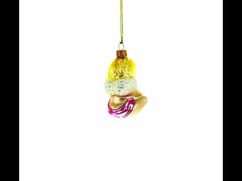 Baby Angel Glass Christmas Ornament