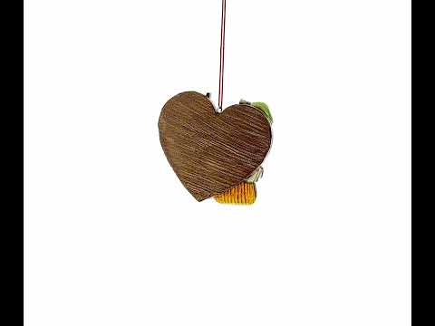 Let’s Go Fishing Heart Shape Fisherman Gear Resin Christmas Ornament