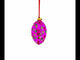 Vibrant Pink Heart Vines with 3D Roses Glass Egg Christmas Ornament 4 Inches