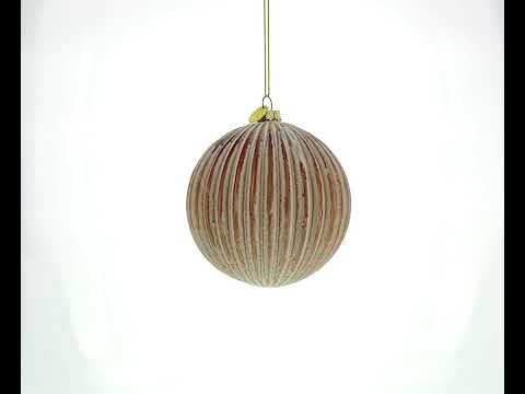 Ribbed Matte Glass Ball Glass Christmas Ornament