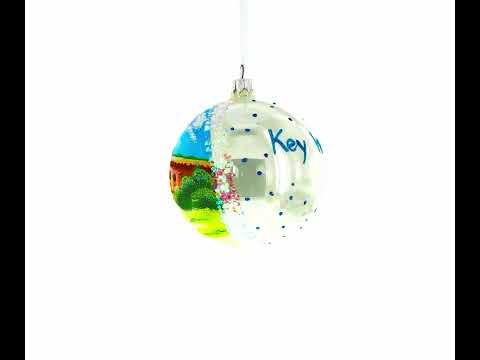 Weihnachtskugel aus Glas, Key West, Florida, 10 cm (4 Zoll)
