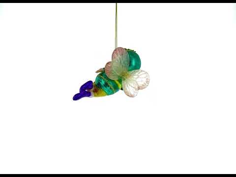 Enchanting Fairy Baby Glass Christmas Ornament