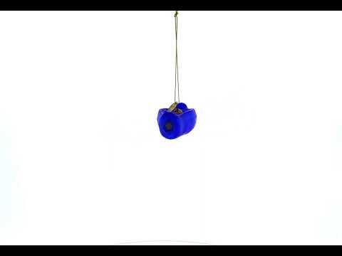 Blue Canoe Glass Christmas Ornament