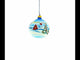 Santa with Bag of Gifts Glass Ball Christmas Ornament 3.25 Inches