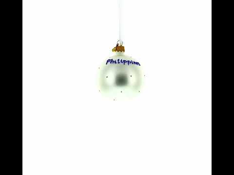 Weihnachtskugel aus Glas mit Flagge der Philippinen, 8,25 cm (3,25 Zoll)