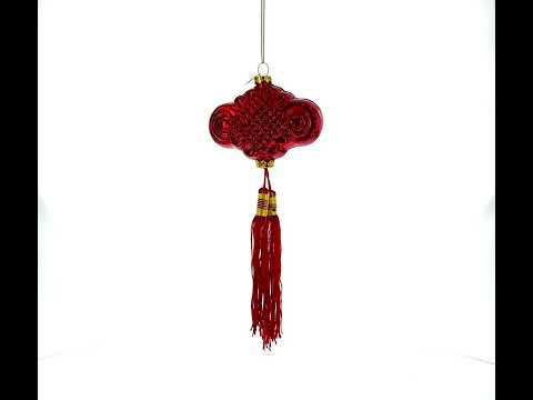 Elegante chinesische Knotenquaste, Neujahrsdekoration aus Glas, Weihnachtsschmuck