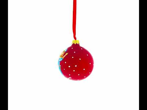 Weihnachtskugel aus Glas mit Polizeihund (8,25 cm)