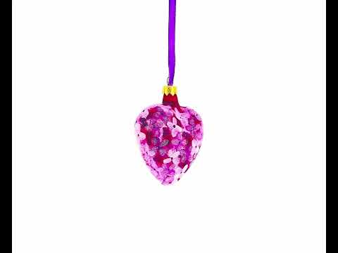 Adorno navideño de cristal con forma de corazón "Abuela siempre en mi corazón"