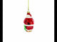 Santa with 3 Puppies Glass Christmas Ornament