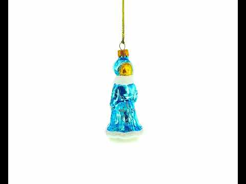 Snegurochka Snow Maiden Glass Christmas Ornament