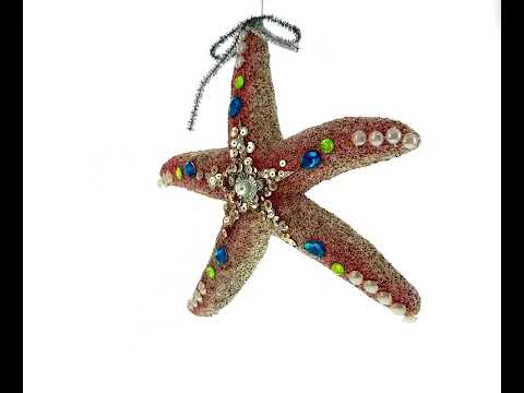 Starfish Glass Christmas Ornament