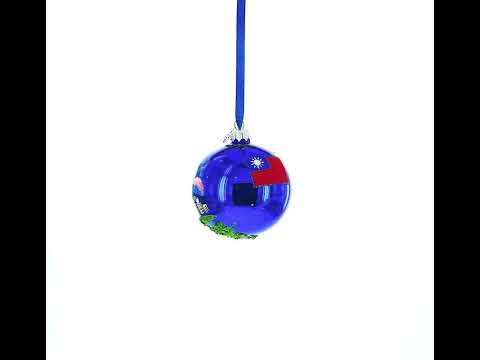 Taipei, Taiwan Glass Ball Christmas Ornament 3.25 Inches