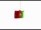 Waving Flag of Portugal Blown Glass Christmas Ornament