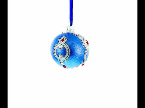 Adorno navideño de bola de cristal de diseño francés de lujo de 8,25 cm.